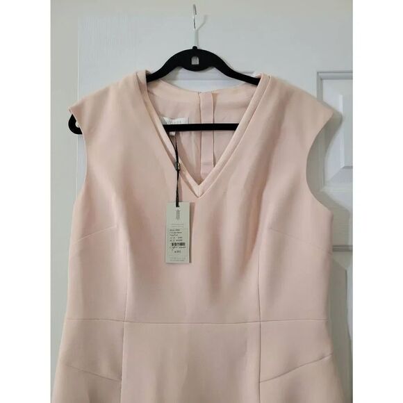 HOBBS LONDON FRIDA V NECK SHIFT DRESS 10 NWT $395, Soldout - Picture 4 of 8